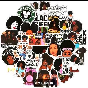 Black Girl Sticker Set of 50
